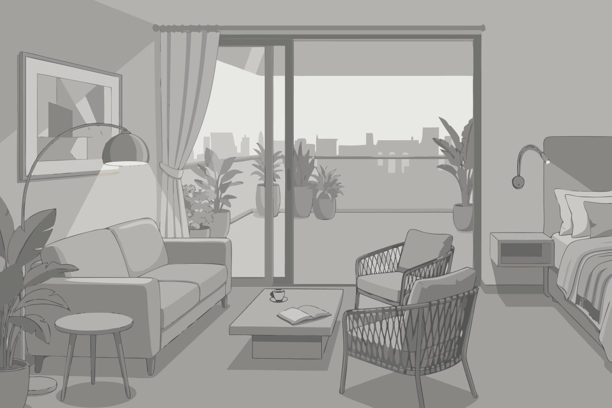 Superior Apartment mit 1 Schlafzimmer und Balkon